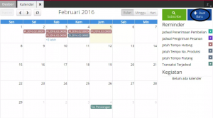 menambahkan acara di calander pada accurate online